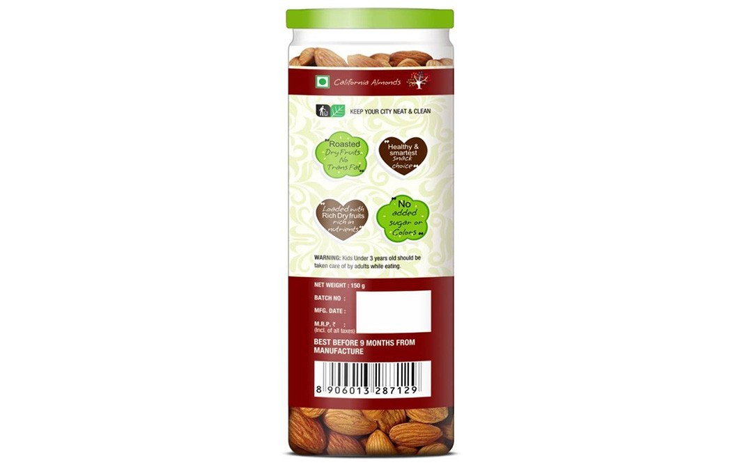NourishVitals Flavored Roasted Almonds   Jar  150 grams
